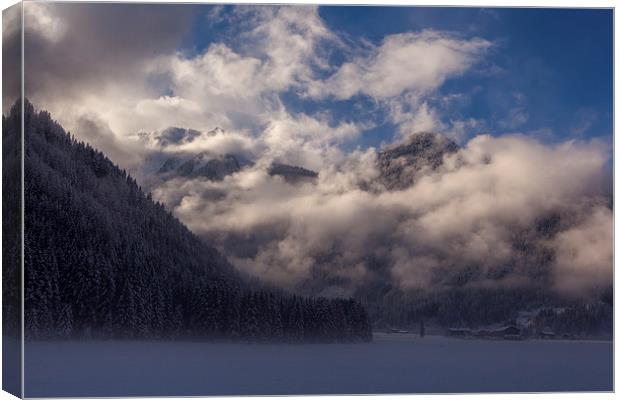 Winter in the alps Canvas Print by Thomas Schaeffer