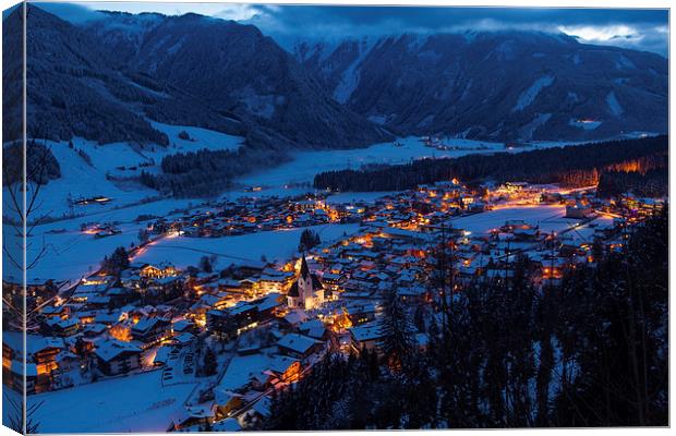 Blue hour Neukirchen Canvas Print by Thomas Schaeffer