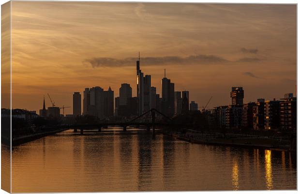 Skyline Frankfurt Canvas Print by Thomas Schaeffer