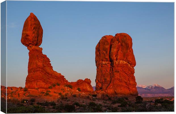 Sunset at Balanced Rock Canvas Print by Thomas Schaeffer