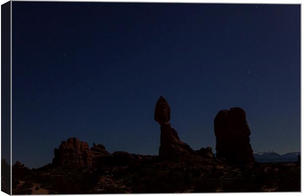 Night at Balanced Rock Canvas Print by Thomas Schaeffer