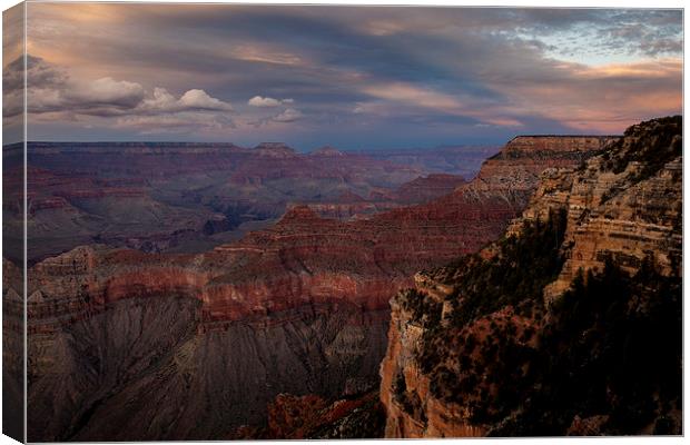 Sunset at Yavapai Point, Grand Canyon Canvas Print by Thomas Schaeffer