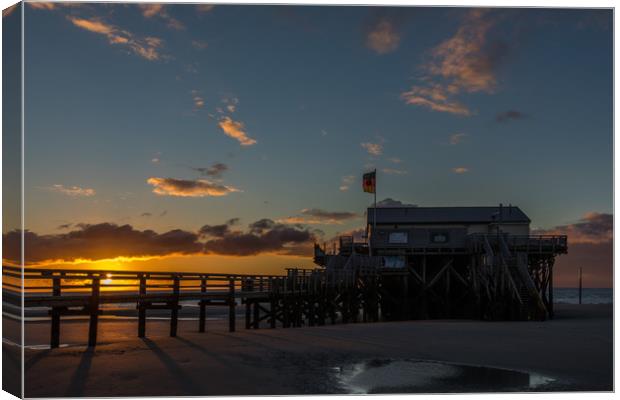 Sunset in Ording Canvas Print by Thomas Schaeffer