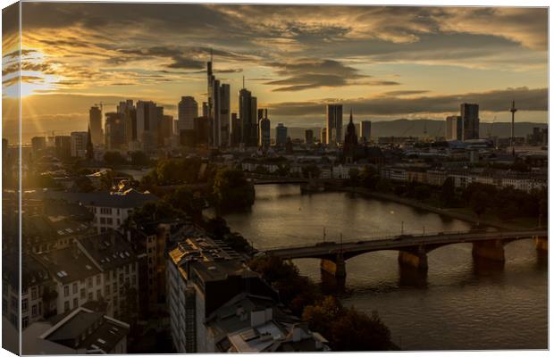 Skyline Frankfurt Canvas Print by Thomas Schaeffer