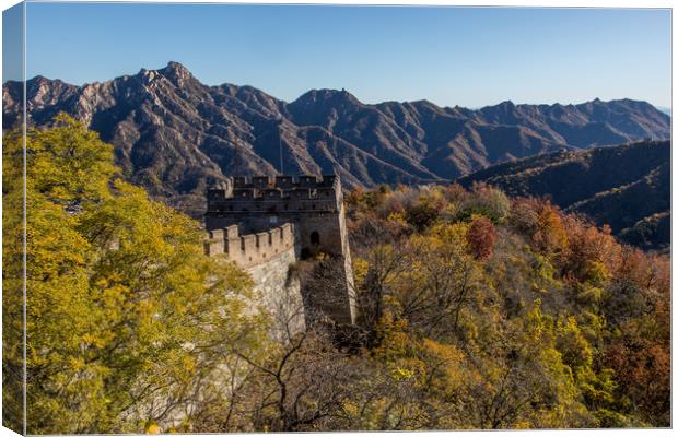 Chinese Wall at Mutianyu Canvas Print by Thomas Schaeffer