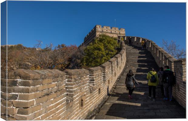 Chinese Wall at Mutianyu Canvas Print by Thomas Schaeffer