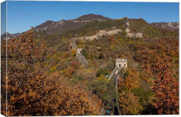 Chinese Wall at Mutianyu Canvas Print by Thomas Schaeffer