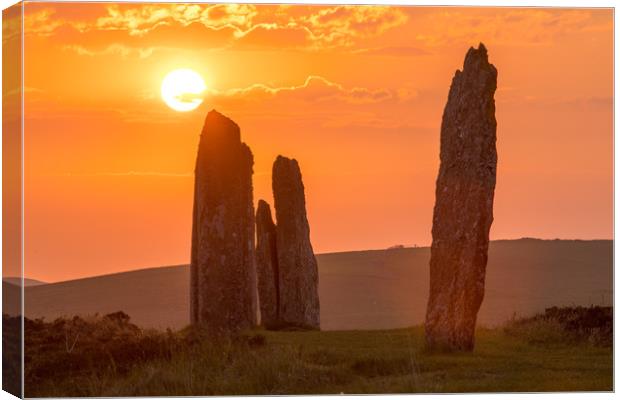 Sunset at the Ring of Brodgar Canvas Print by Thomas Schaeffer