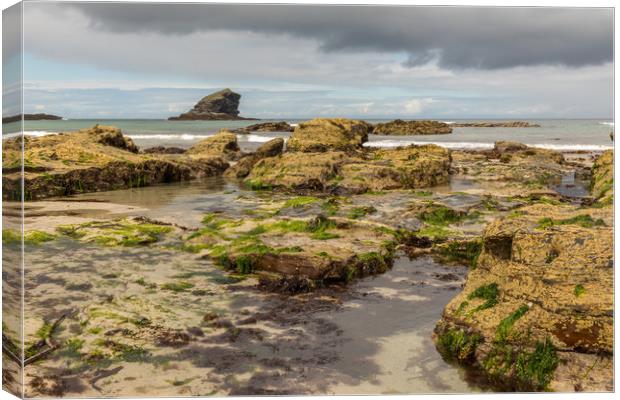 Porthreath beach Canvas Print by Thomas Schaeffer