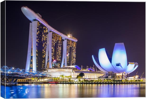 Marina Bay @ Night Canvas Print by Thomas Schaeffer