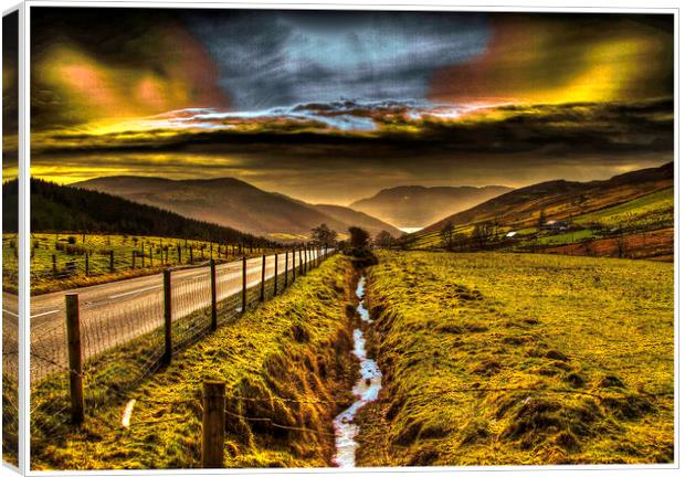 On the Road to Rostrevor -The Silent Valley Mourne Canvas Print by pauline morris