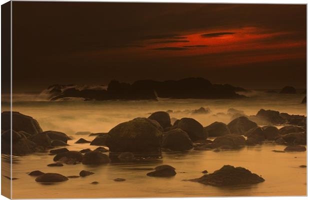 Sunset at Whitepark Bay Canvas Print by pauline morris