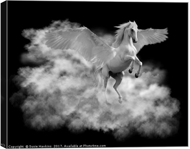 Flight of Pegasus Canvas Print by Susie Hawkins