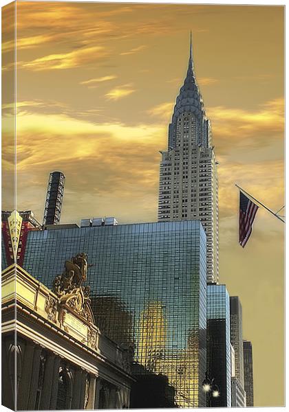 THE GLOW OF NEW YORK Canvas Print by Tom York