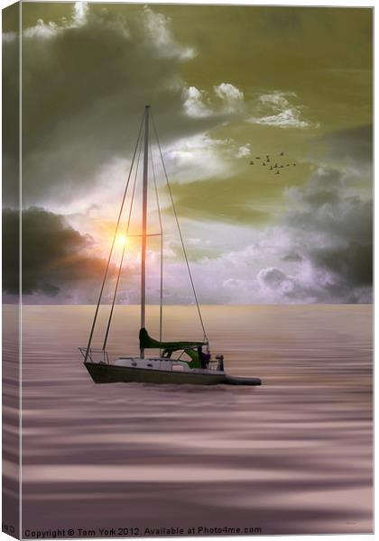 ANCHORED FOR THE NIGHT Canvas Print by Tom York