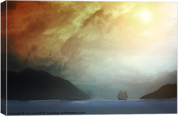 SOMEWHERE IN THE CHINA SEA Canvas Print by Tom York