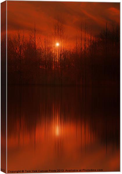 RED SKY SUNSET Canvas Print by Tom York