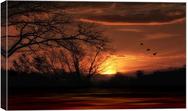 APRIL SUNSET Canvas Print by Tom York