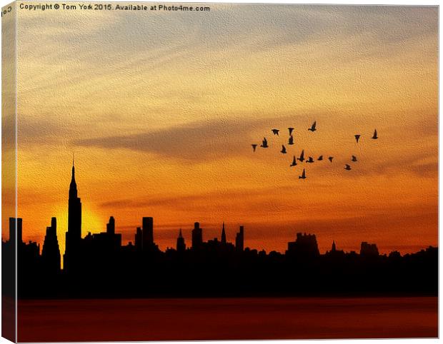 Another New York Sunrise Canvas Print by Tom York