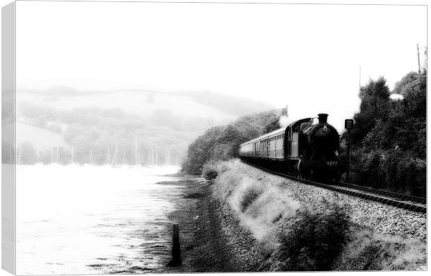Dartmouth & Kingswear Steam Trains Canvas Print by Simon Litchfield