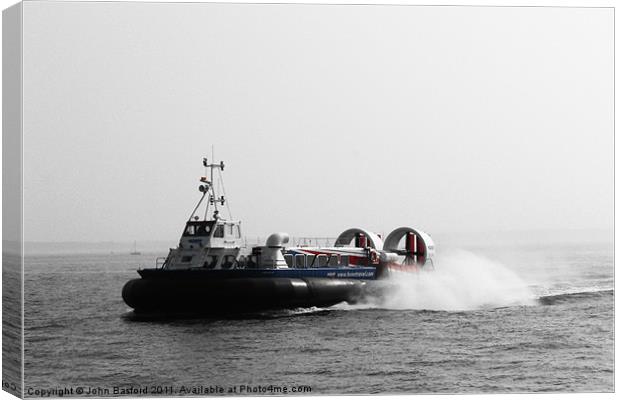 Portsmouth Hovercraft Canvas Print by John Basford