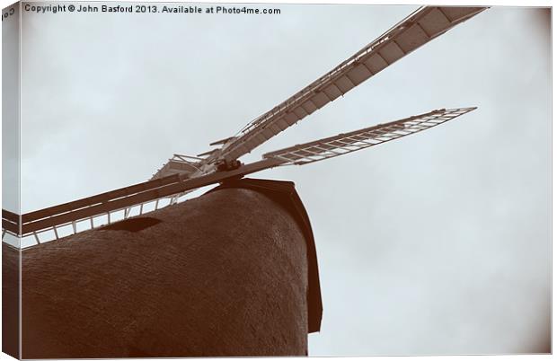 Brixton Windmill Canvas Print by John Basford