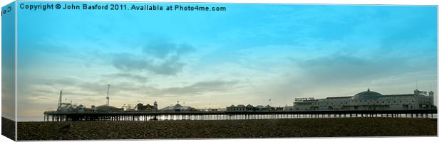 Brighton Pier Panorama Canvas Print by John Basford