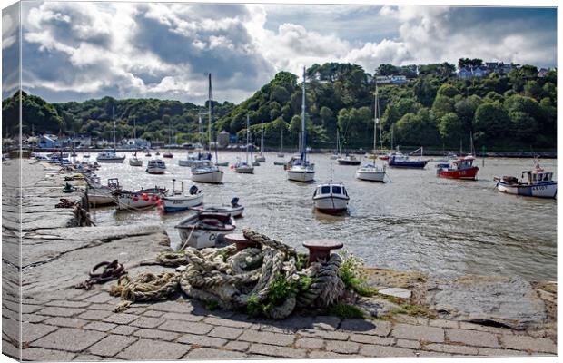 Lower Fishguard Harbour Canvas Print by Geoff Storey