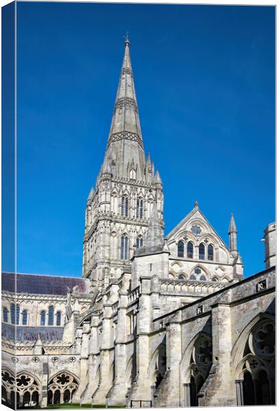 Salisbury Cathedral (2) Canvas Print by Geoff Storey