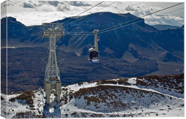 Mount Teide Cable Car Canvas Print by Geoff Storey