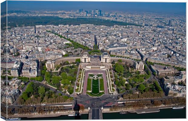 View from Eiffel Tower  Canvas Print by Geoff Storey