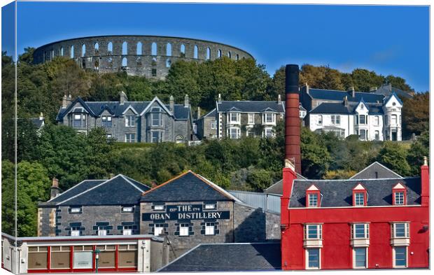 McCaig's Tower on Battery Hill, Oban Canvas Print by Joyce Storey