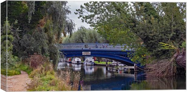 Osney Bridge in Oxford Canvas Print by Joyce Storey