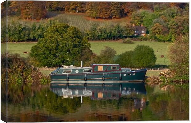 Thames Valley Tranquilty  Canvas Print by Joyce Storey