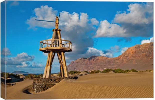 Old Wooden Windmill Canvas Print by Joyce Storey