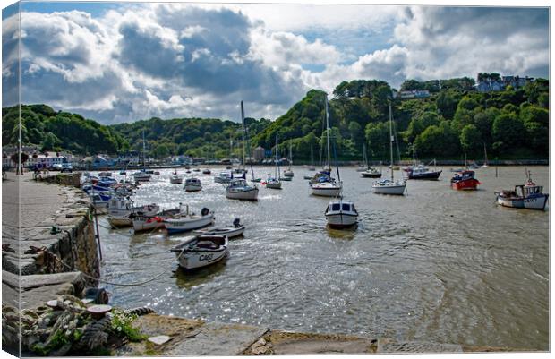 Quayside Lower Fishguard Canvas Print by Joyce Storey