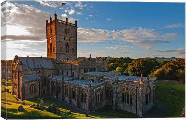 Early Evening at St David's Cathedral Canvas Print by Joyce Storey
