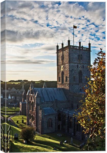 St David's Cathedral in September Canvas Print by Joyce Storey
