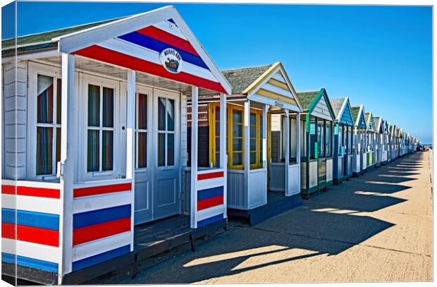 Southwold Beach Huts Canvas Print by Joyce Storey