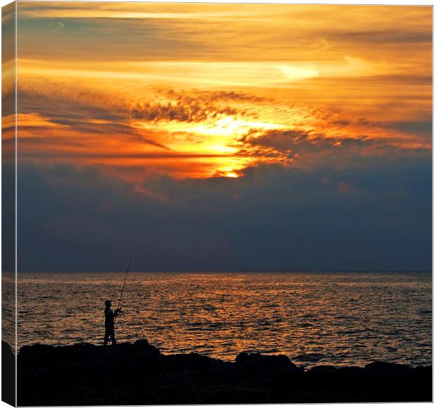 The fisherman Canvas Print by Joyce Storey