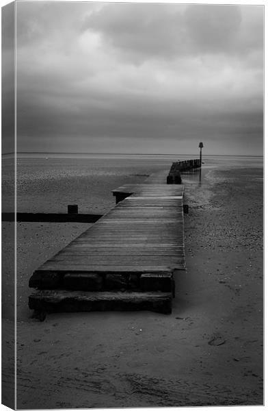 Broken down Pier Canvas Print by Steven Shea