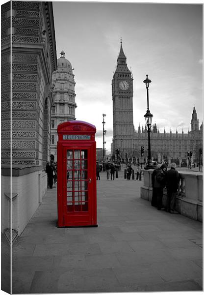 London Telephone box Canvas Print by Steven Shea