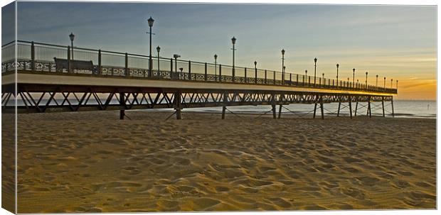 Skegness Pier at dawn Canvas Print by Steven Shea