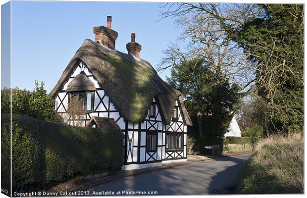 English Thatched Cottage Canvas Print by Danny Callcut