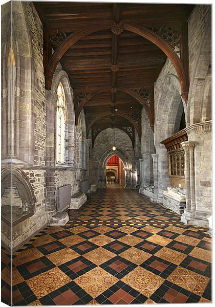 Cathedral Corridor Canvas Print by Brian Beckett