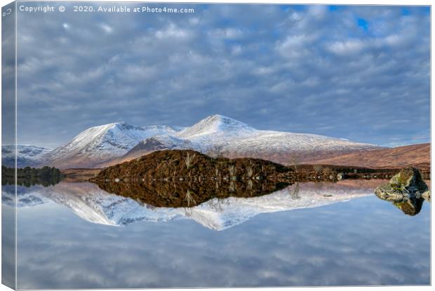 Loch na h-Achlaise Rannoch Moor Canvas Print by John Howie