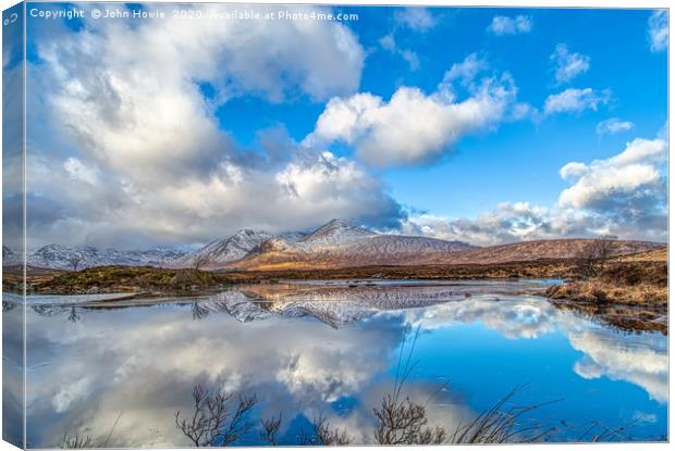  loch an h - Achlaise Canvas Print by John Howie