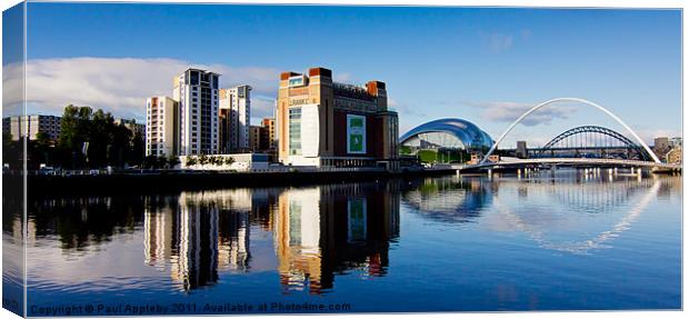 Sunday Morning - Newcastle Riverside Canvas Print by Paul Appleby