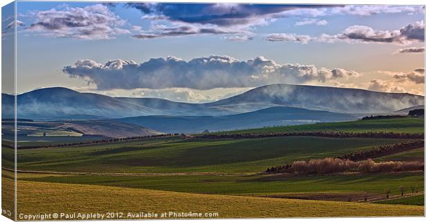 The Cheviot Hills Canvas Print by Paul Appleby