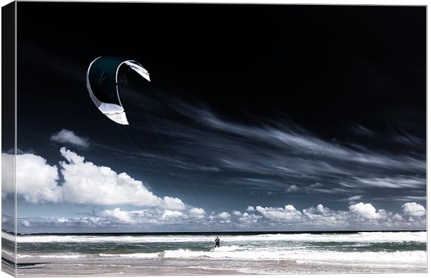 Kite Surfer Canvas Print by Paul Appleby